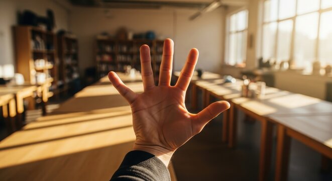Hand stopping or rejecting in a meeting room