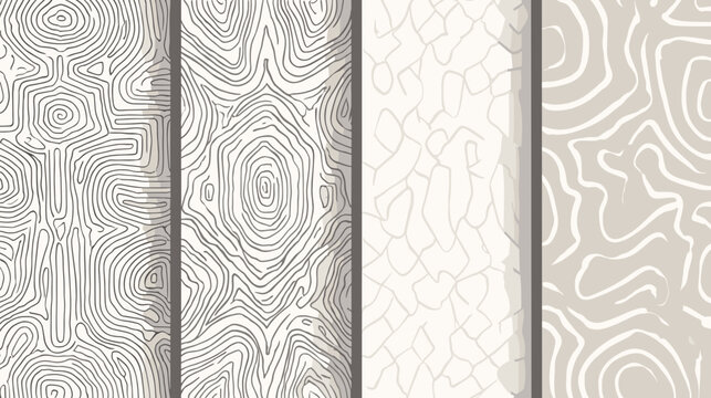 Abstract Geometric Patterns with Textured Lines in Monochrome Shades for Versatile Background