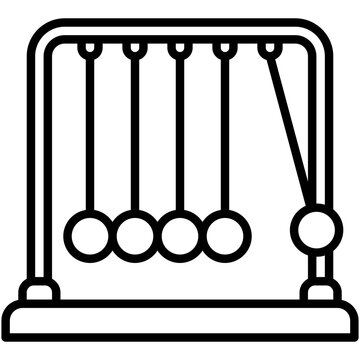 Professional university newton cradle pendulum laboratory physics science icon