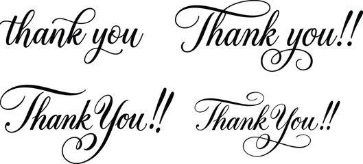 Elegant thank you typography designs © Kamal