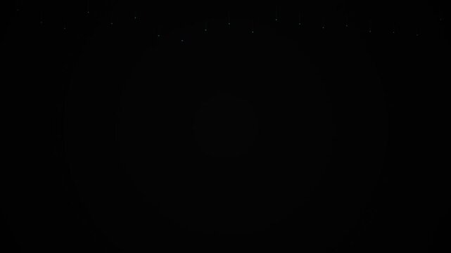 A solid black background representing total darkness and empty space void