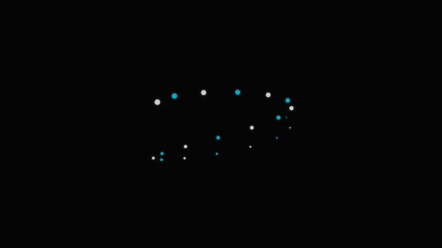 A constellation of small glowing dots scattered against a deep black background