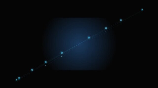 Abstract digital interface with glowing blue dots and subtle radial lines