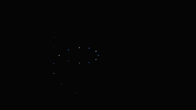 A subtle cluster of distant starlight glowing in the deep cosmic void