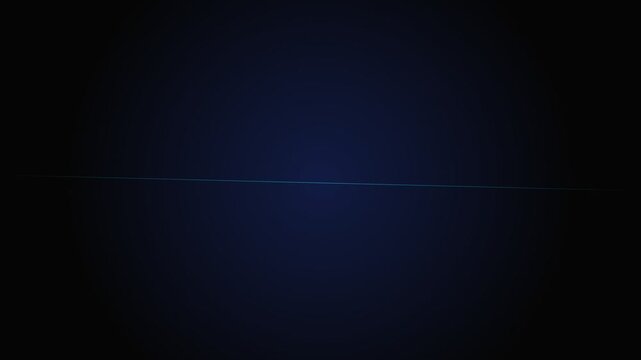 Minimalist blue glowing ellipse with a dashed horizontal line on black