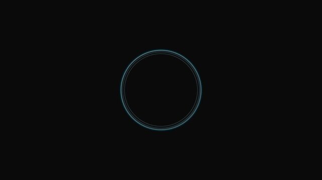 Minimalist black square containing four small white dots in the center