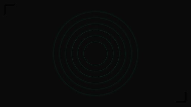 Minimalist digital camera viewfinder overlay on a solid black background