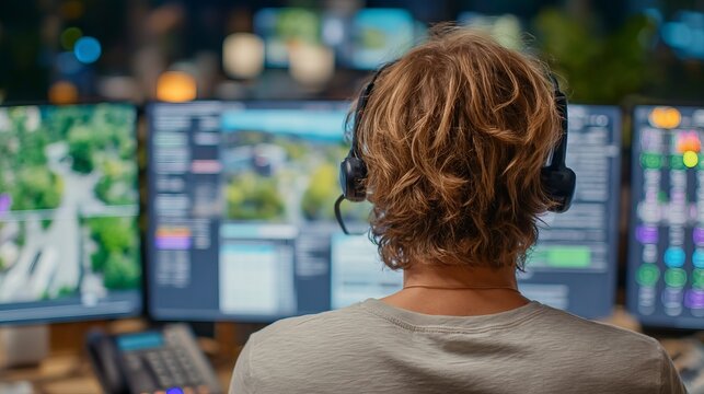 Male Coordinator Managing Telemedicine Triage for Patient Intake Process