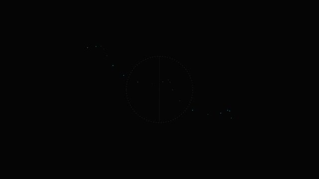 Minimalist white line drawing of a kangaroo silhouette on black background