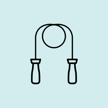 A minimalist icon of a skipping rope for cardio training and agility workouts.
