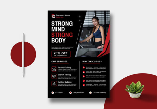 Fitness Flyer Template Layout