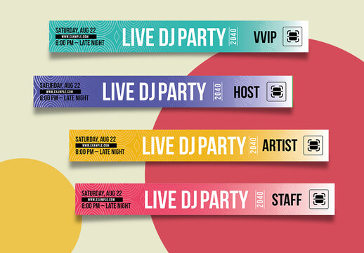 Wristband Ticket Template For Events