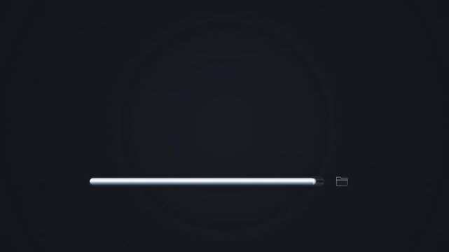 Premium Executive Liquid Mercury Silver Metallic Linear Progress Bar Loop Video