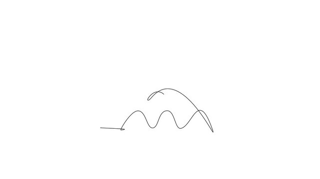 Line Drawing Animation Revealing a Minimalist Beach Umbrella Scene for Summer Concepts