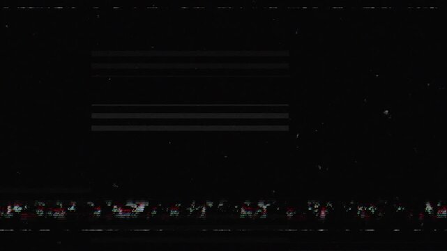 Vintage VHS glitch overlay with analog static, RGB distortion, and old tape interference for retro video effects