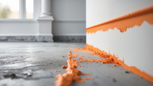Service for renovation, construction, improvement, or repair at the molding or cornice of the top column.