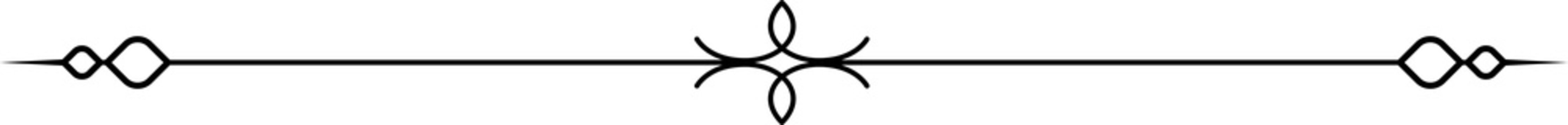 Decorative line with diamond shapes. Ornate border design element PNG