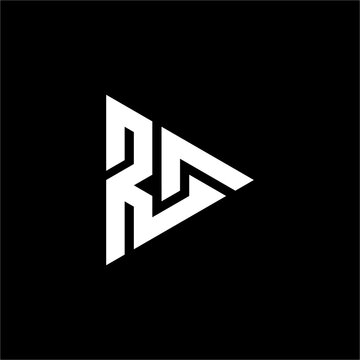 A sleek, dynamic RG/GR monogram styled as a modern play button. Perfect for digital media, fintech, and innovative software brands.