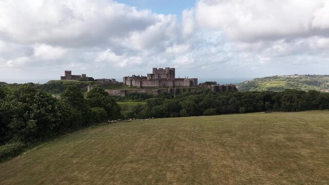 Dover Castle and scenic landscape Great Britain
