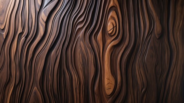 Parallel lines of deep espresso and creamy mocha sweep across the sleek surface of this sophisticated rosewood veneer.