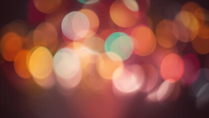 Fototapeta premium Colorful Bokeh Lights in Abstract Blurred Background