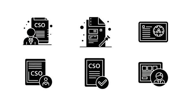 Chief Strategy Officer (CSO) Icon: Business Strategy and Leadership Concept