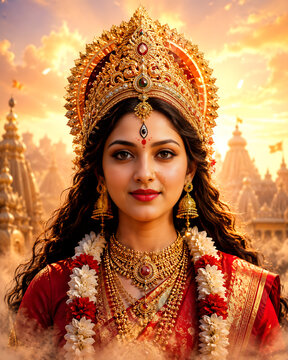 Durga Puja Durga Pooja Navratri Festival Celebrating Maa Durga Mahakali Mahalakshmi Mahasaraswati Adi Shakti Vijayadashami