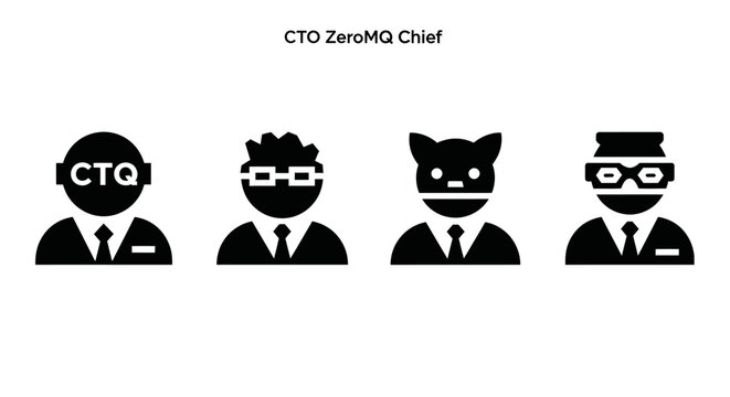 Businessmen Icons: CTQ and CTO Concept, Icons Representing Business Professionals, Technology, and Expertise