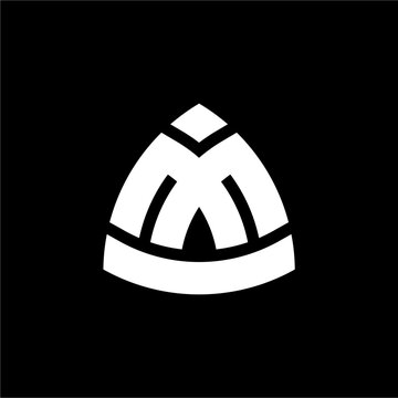 A futuristic dome emblem forming a balanced AM/MA monogram. Best for sustainable energy, aerospace innovation, and digital tech branding.