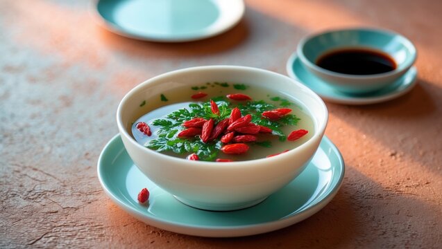 Shark fin soup (Indonesia Soup Sirip Ikan Hiu) is a well-known dish in Chinese cuisine commonly enjoyed during special events like weddings or banquets.
