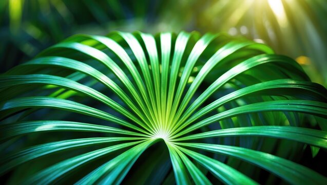Bottom-up view of turmeric leaf