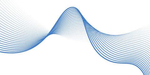 dotted wave line pattern light blue halftone undulate net © tirtasatria