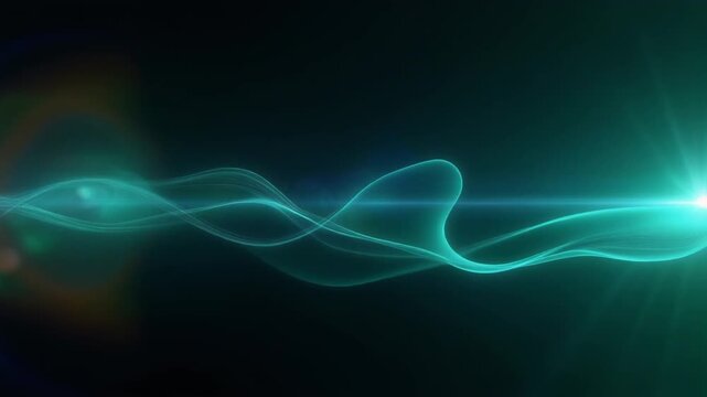 Elegant teal and aqua cinematic lens flare overlay with translucent light leaks, realistic optical reflections, soft haze and seamless looping motion for premium video editing on dark background.