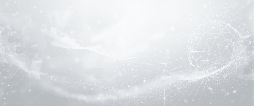 Abstract Digital Background with Geometric Shapes and Light Particles