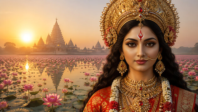 Durga Puja Durga Pooja Navratri Devotional Celebration of Maa Durga Jagdamba Sherawali Durga Mata Shakti Goddess