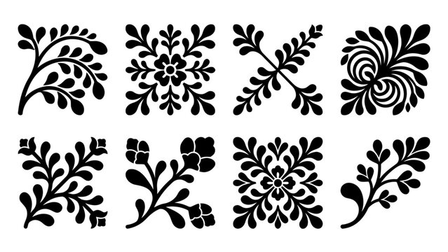 Intricate floral corner frame vector designs for sophisticated projects