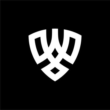 An elegant, unique linear interlocking WY/YW shield crest with a majestic eagle-wing vibe. Best for luxury hospitality, digital branding, or law firms.