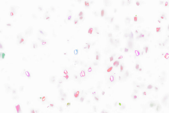 Abstract Colorful Confetti Falling Against Transparent  Background Celebration