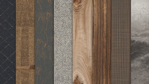 Collection of Various Textures and Patterns on Wood and Fabric Background