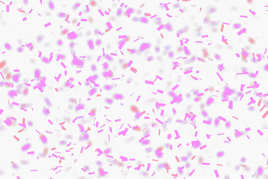 Falling Purple Confetti Against Transparent Background Celebration Party Event