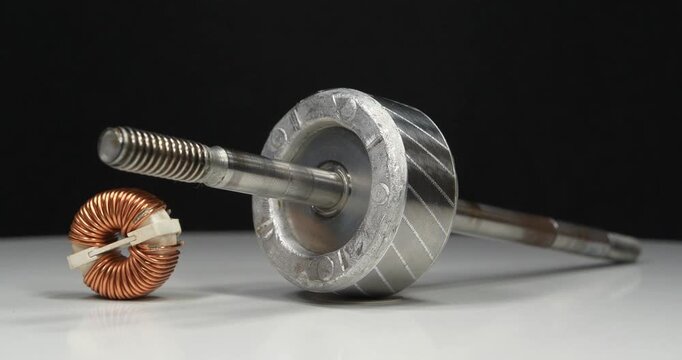 Armature or rotor of electric motors and copper coil from electrical appliance