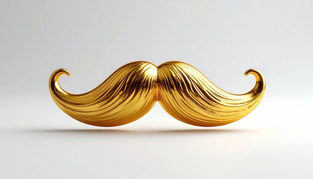 Luxurious golden mustache, a symbol of elegance and sophistication