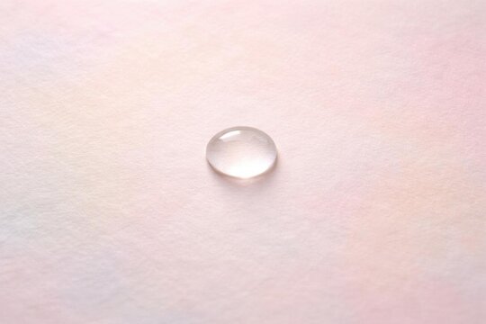 Water Droplet on Pastel Background - Close-Up, Soft Colors, Calm Atmosphere