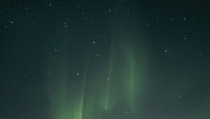 Fototapeta premium Northern Lights Displaying Over a Starry Sky at Night