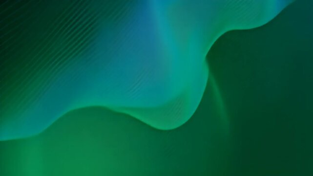 Wavy Bands of Green and Cyan Aurora Borealis Celestial Waves Flowing on Transparent Background, Cinematic Full HD Loop