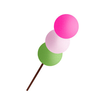 Moji_Stick illustration green pink 