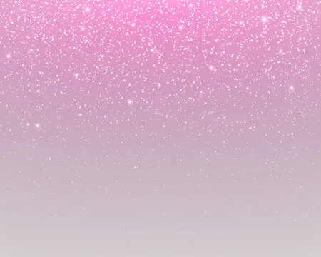 Bright background with falling sparkling confetti and glistering particles.