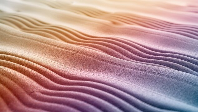 Abstract Wavy Texture Background - Gradient Colors, Smooth Patterns, Close-Up