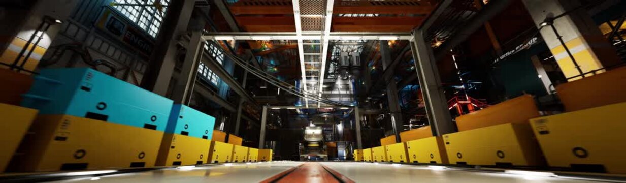 3d factory scene