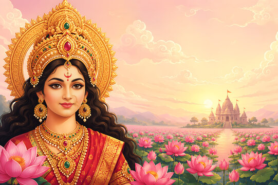 Durga Puja Durga Pooja Navratri Auspicious Celebration of Maa Durga Amba Bhavani Chandika Adi Shakti